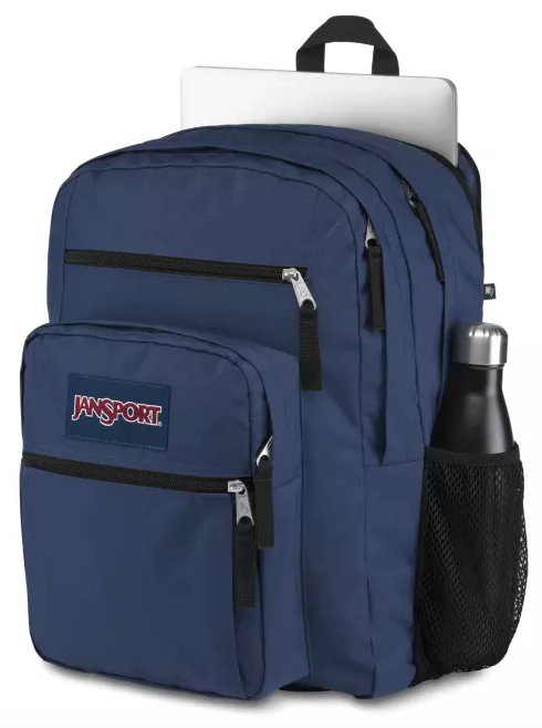 Jansport Big Student Navy 34L Laptop School Bag Large Capacity