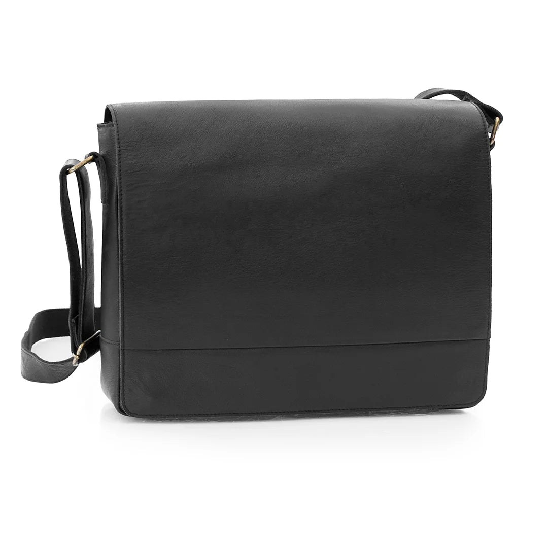 Primehide Rica Leather Black Messenger Bag