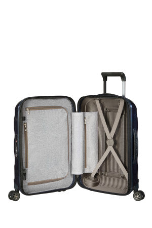 Samsonite_C-Lite_Cabin_Suitcase_Midnight_Blue_55cm_open