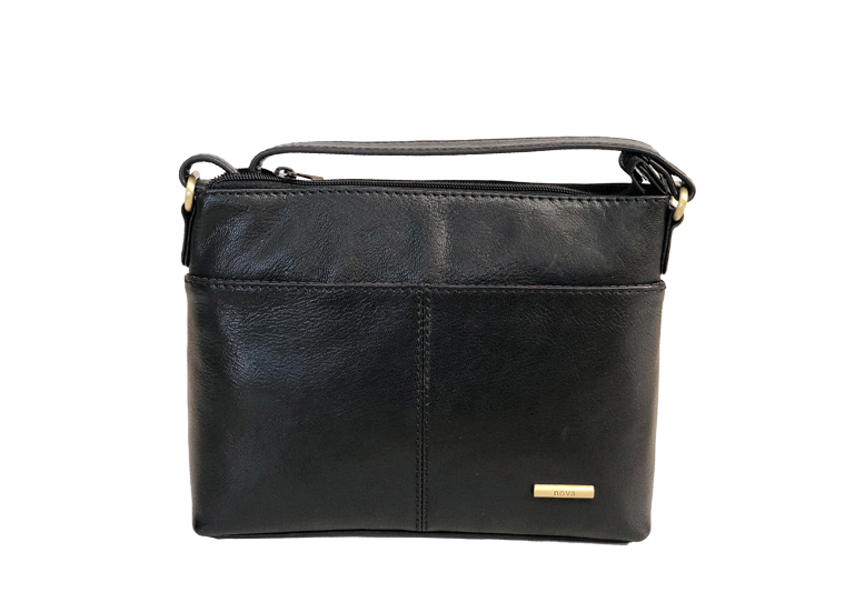 Nova 6134 Leather Crossbody Black