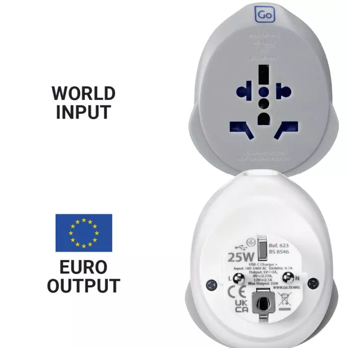 Go Reiseadapter UK auf Euro