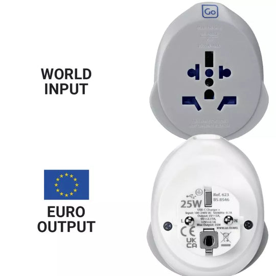 Go Reiseadapter UK auf Euro