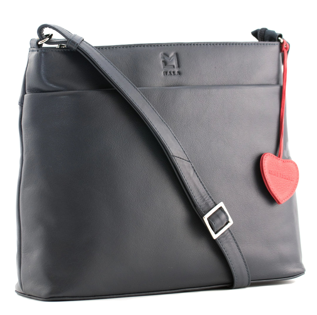 Mala Anishka Large Leather Crossbody Handbag