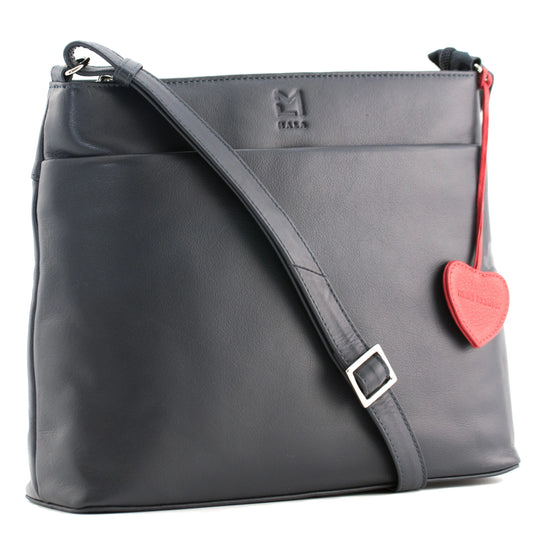 Mala Anishka Large Leather Crossbody Handbag