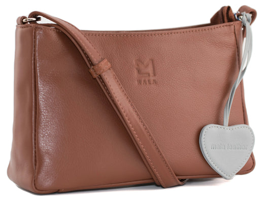 Mala Anishka Small Leather Crossbody Shoulder Handbag