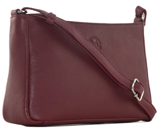 Mala Anishka Small Leather Crossbody Shoulder Handbag