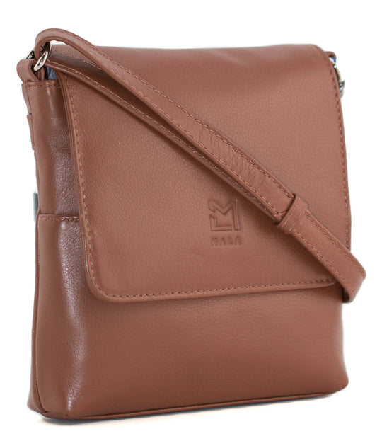 Mala Anishka Small Travel Leather Crossbody Shoulder Handbag