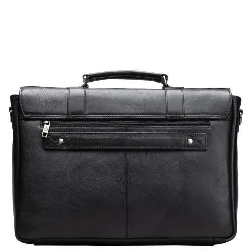 A. Eriksson Leather Briefcase with quick-release buckles.
