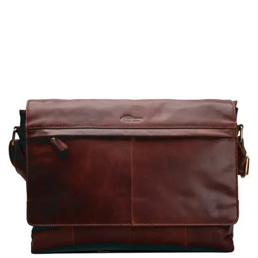 A. Eriksson Poikko Collection Leather Laptop Messenger Bag