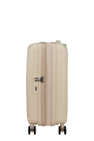 American-Tourister-Soundbox-expandable-cabin-suitcase-55x40x20cm-coconutsand-carews-limerick-expand