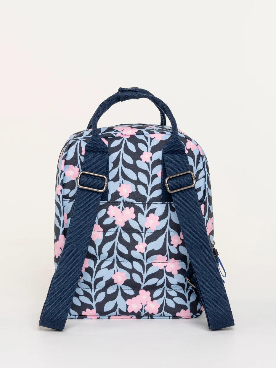 Durable Brakeburn Midnight Vine backpack, navy and green floral design – Carews Limerick