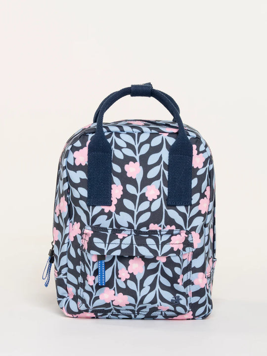 Durable Brakeburn Midnight Vine backpack, navy and green floral design – Carews Limerick