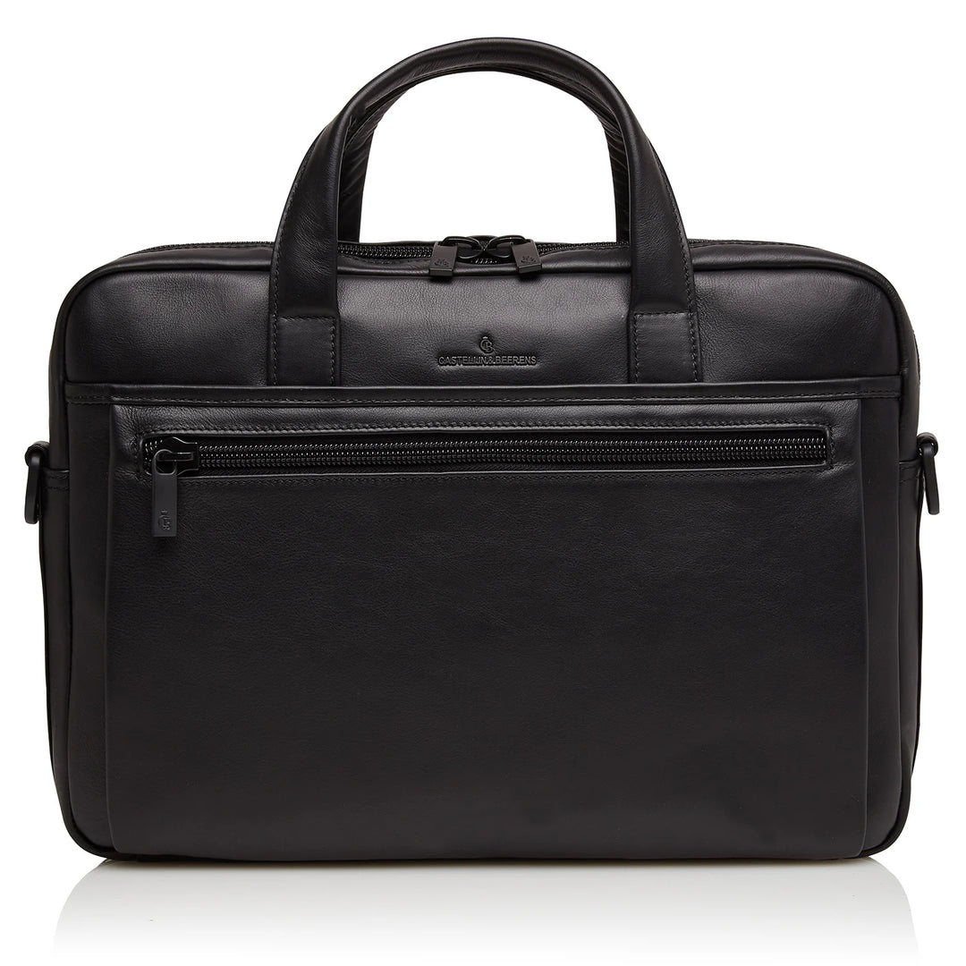 Castelijn & Beerens Charlie Leather Laptop Briefcase 15.6" RFID Black