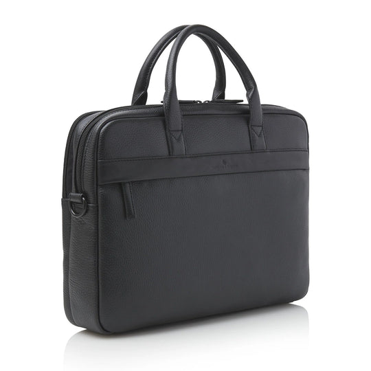 Castelijn & Beerens Leather Alpha Laptop Briefcase 15.6" RFID Black