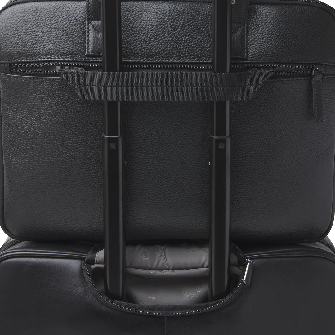 Castelijn & Beerens Leather Alpha Laptop Briefcase 15.6" RFID Black