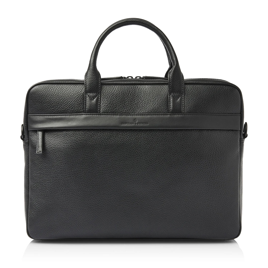 Castelijn & Beerens Leather Moss Laptop Briefcase 17" RFID Black