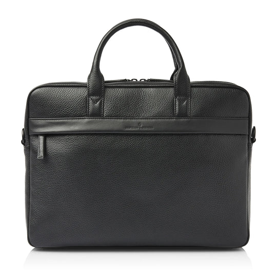 Castelijn & Beerens Leather Moss Laptop Briefcase 17" RFID Black