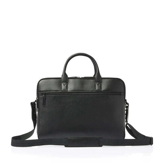 Castelijn & Beerens Leather Moss Laptop Briefcase 17" RFID Black