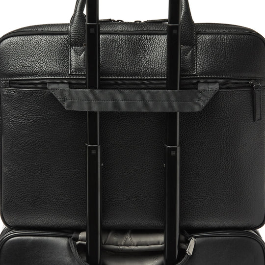 Castelijn & Beerens Leather Moss Laptop Briefcase 17" RFID Black