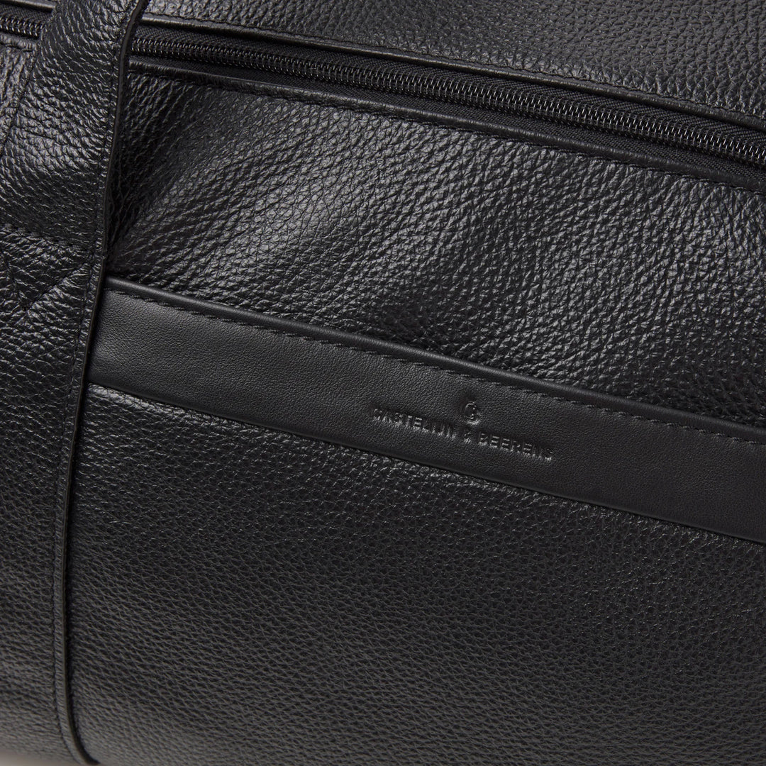 Castelijn & Beerens November Weekender Leather Holdall Black
