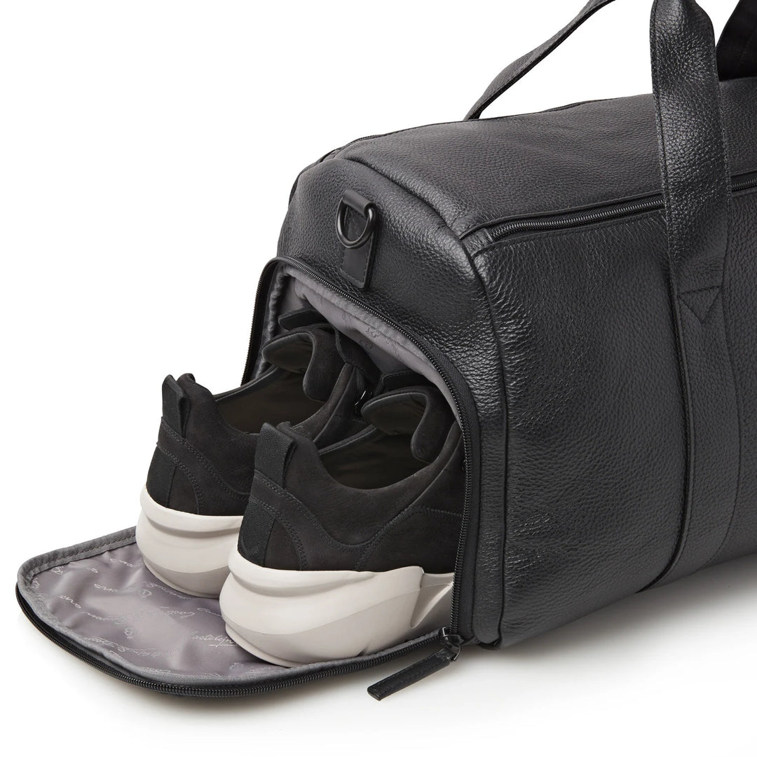 Castelijn & Beerens November Weekender Leather Holdall Black