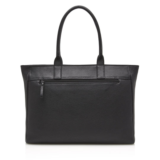 Castelijn &amp; Beerens Sac bandoulière en cuir pour ordinateur portable 15,6" RFID Noir