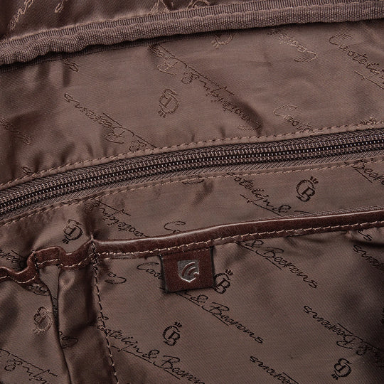 Castelijn Beerens Verona 15.6 laptop leather briefcase Mocca inside pocket