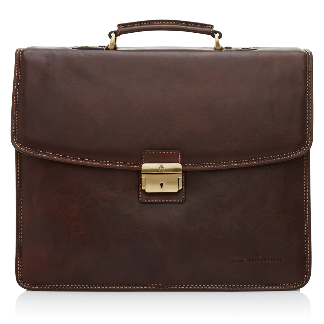 Castelijn & Beerens Verona Laptop Briefcase 15.6" RFID Brown