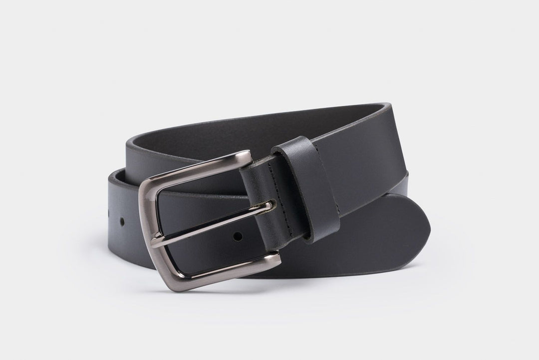 Charles Smith 38mm Classic Jeans Black Leather Belt at Carews Limerick