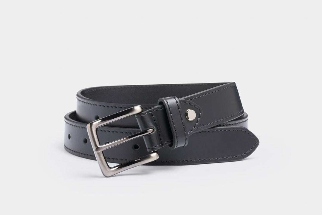 Charles Smith 30mm Classic Black Leather Belt at Carews Limerick
