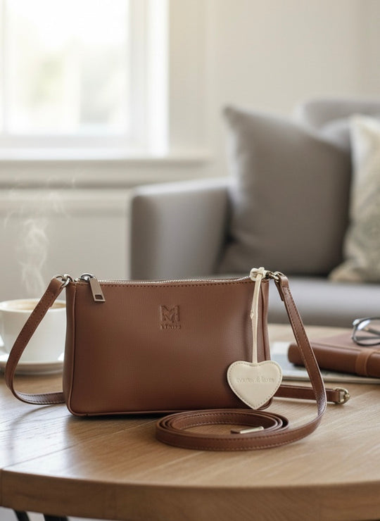 Mala Anishka Small Leather Crossbody Shoulder Handbag