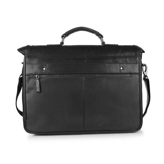 Primehide Hamilton Leather Briefcase 6251 - Black