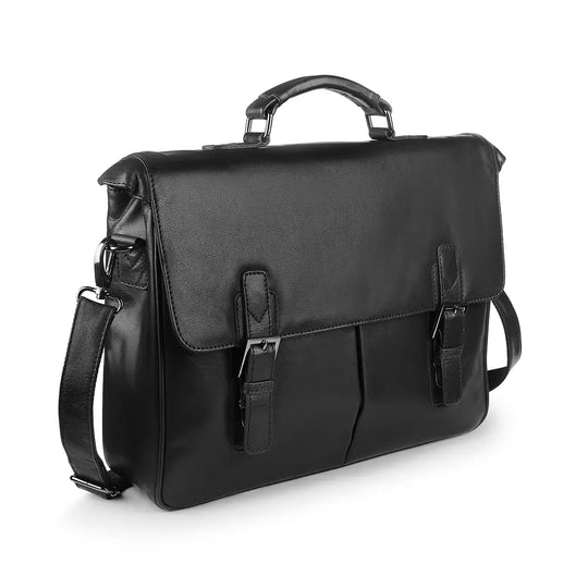 Primehide Hamilton Leather Briefcase 6251 - Black