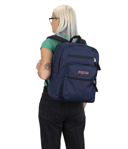 Jansport Big Student Navy School Bag on back Carews Limerick