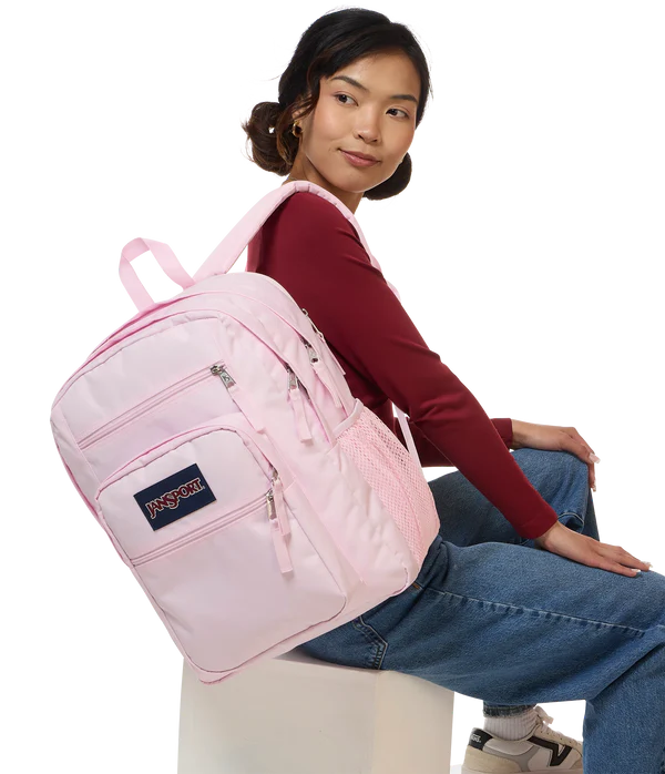 Jansport Big Student Pink Ice 34L Laptop School Bag Large Capacity