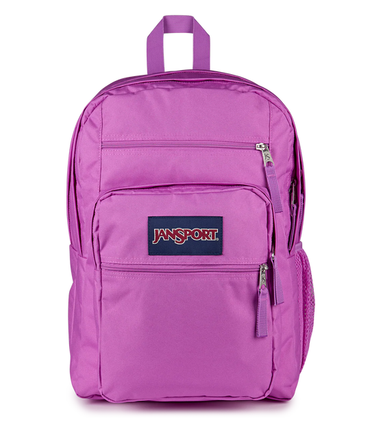 Front View JanSport Big Student 34L large school bag in digital print, a durable secondary school backpack available at Carews of Limerick