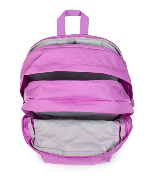 Top view JanSport Big Student 34L large school bag in digital print, a durable secondary school backpack available at Carews of Limerick