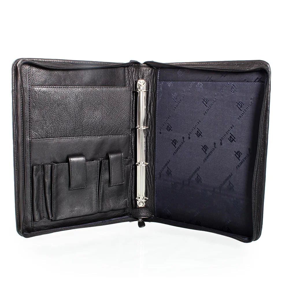 Primehide Leather Zip Around Folder
