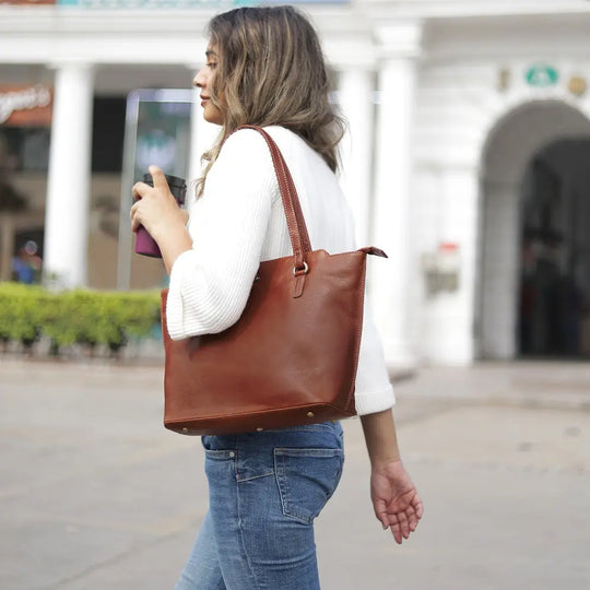 Primehide Tuscan Leather Shopper Handbag
