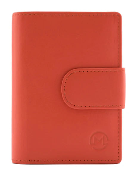Mala Leather Wallet Purse Medium Orange carews limerick