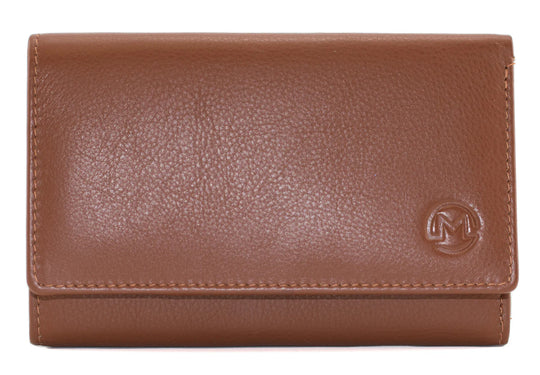 Mala Origin Leather Tri-Fold RFID Ladies Purse