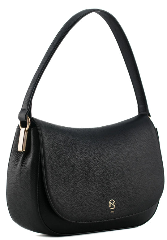 Mala Monroe Leather Shoulder Bag in Black