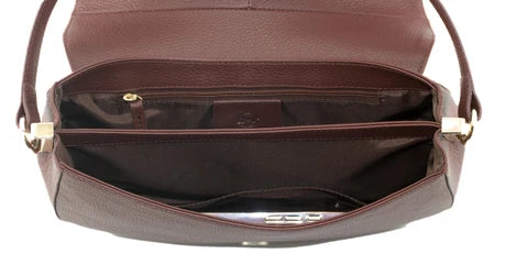 Mala Monroe Leather Shoulder Bag open view