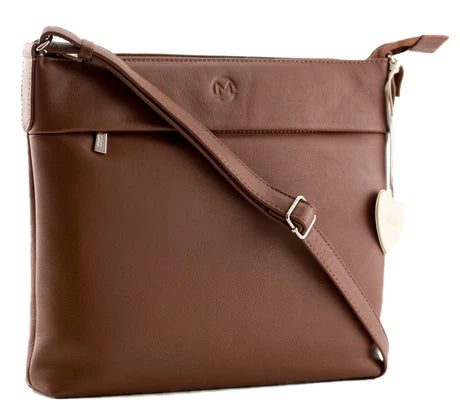 Mala Anishka Slim Leather Crossbody Handbag