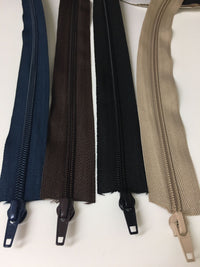 Nylon Coil Zip No 5 by the Metre | Navy, Brown, Black, Beige