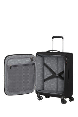 American Tourister Aerospin Lightweight Expanding Cabin Suitcase Black