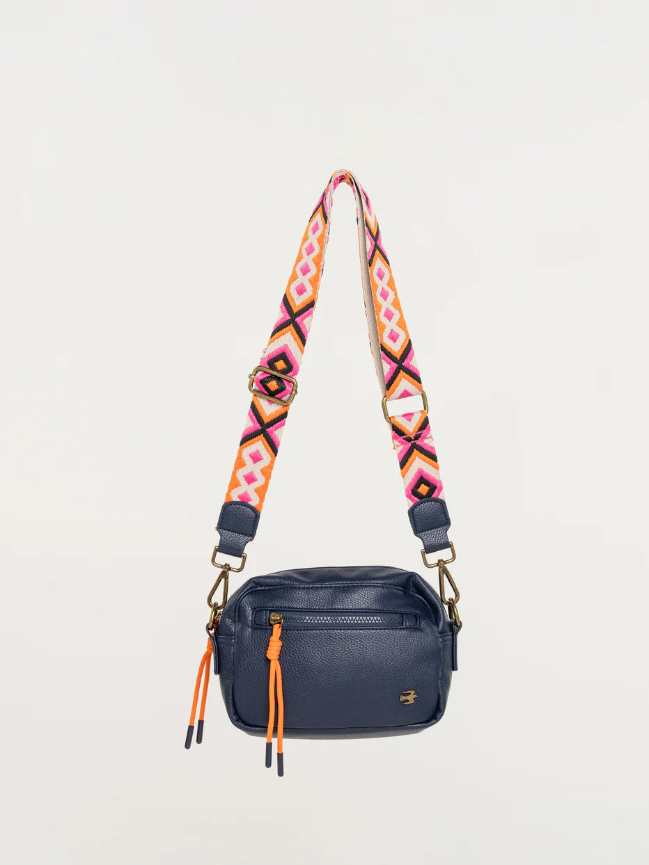 Brakeburn Sabine Navy Box Crossbody Handbag Navy