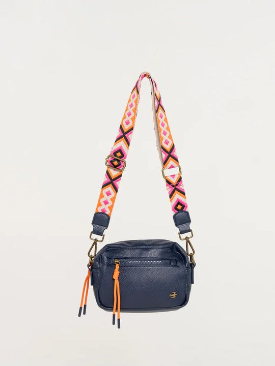 Brakeburn Sabine Navy Box Crossbody Handbag Navy