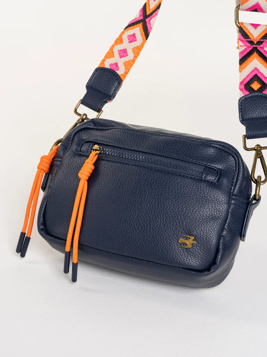 Brakeburn Sabine Navy Box Crossbody Handbag Navy