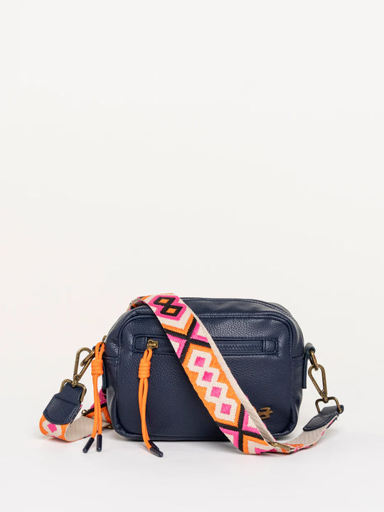 Brakeburn Sabine Navy Box Crossbody Handbag Navy